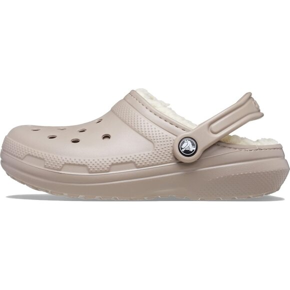 NEW Crocs Unisex M7/W9, M8/W10 Classic Lined Clog - Mushroom/Bone - Picture 2 of 5